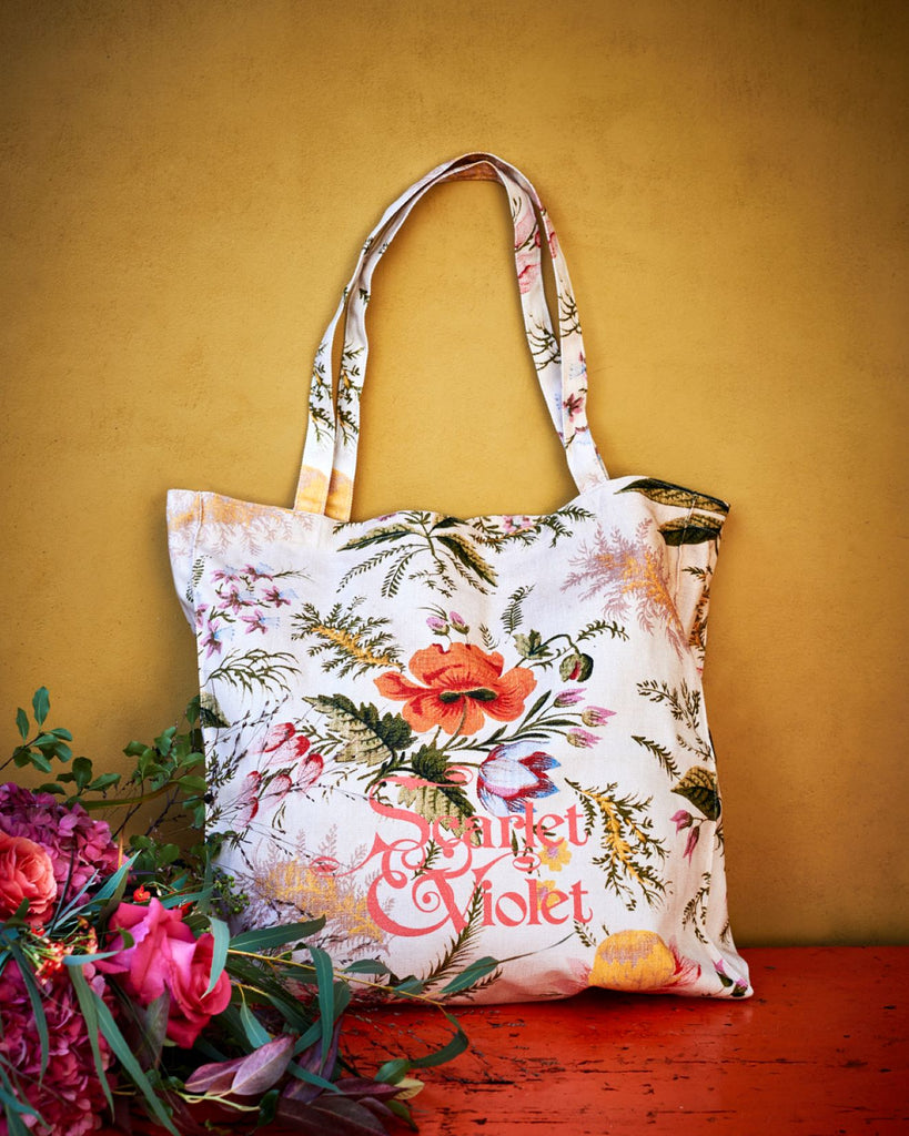 Floral Print Tote Bag